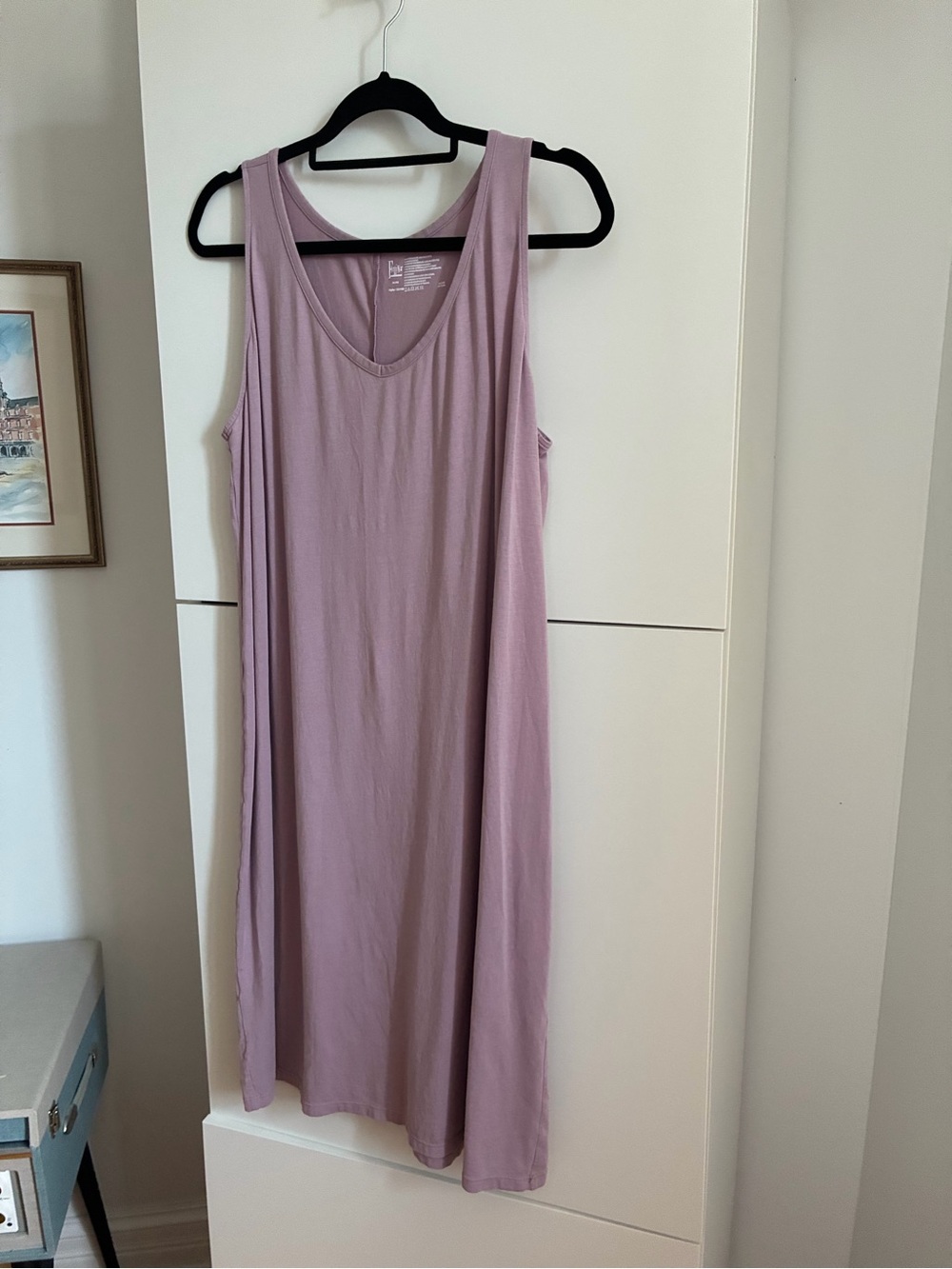 Felina Lavender V Neck Knee length Dress - XL